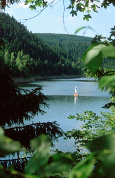 Okertalsperre in the Harz Mountains