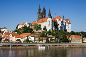 Albrechtsburg castle on the Elbe River, Meissen, Germany