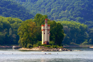 old castle in the Rhine River valley